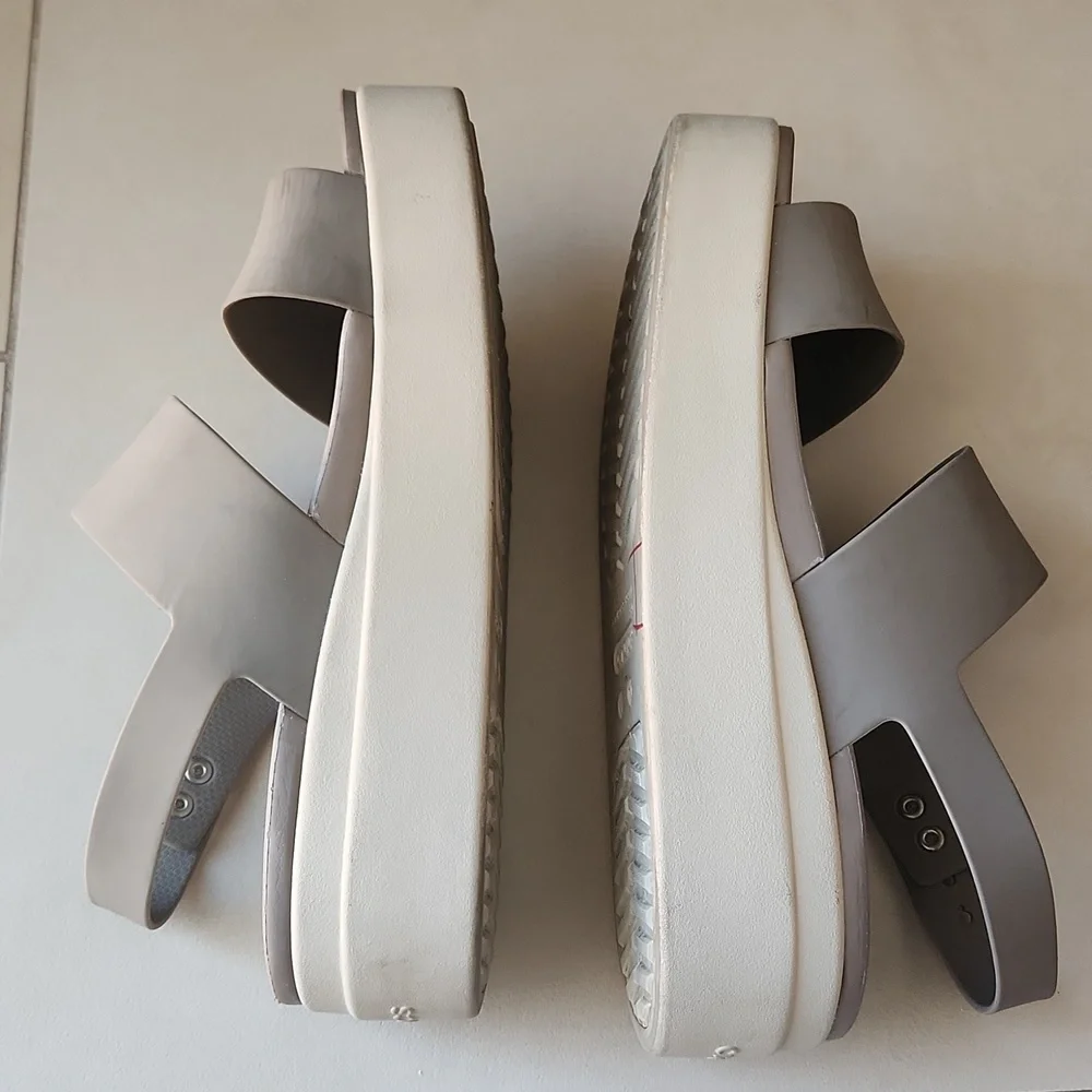 LiteRide By Crocs Tan Platform Strap Shoes Size W10